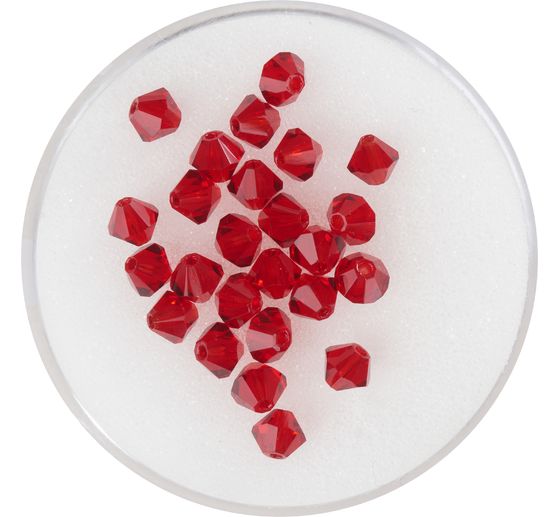 Glass cut glitter beads, 4 mm