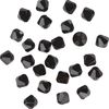 Glass cut glitter beads, 4 mm Jet