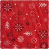 Katoenen stof "Kersttijd" Rood