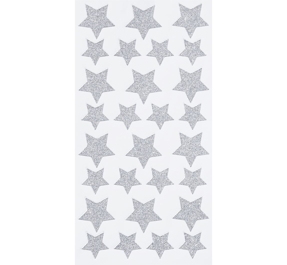 Glittersticker "Sterren" - Zilver