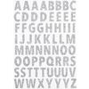 Glittersticker "Letters" Zilver