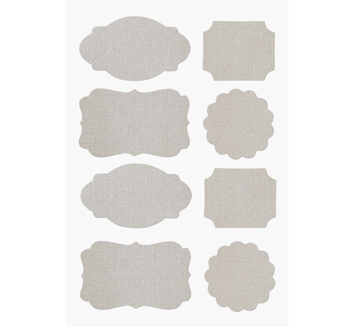 Papieren sticker "Labels"  - Zilver
