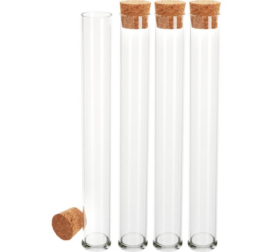 VBS Test tubes with corks, 4 pcs.