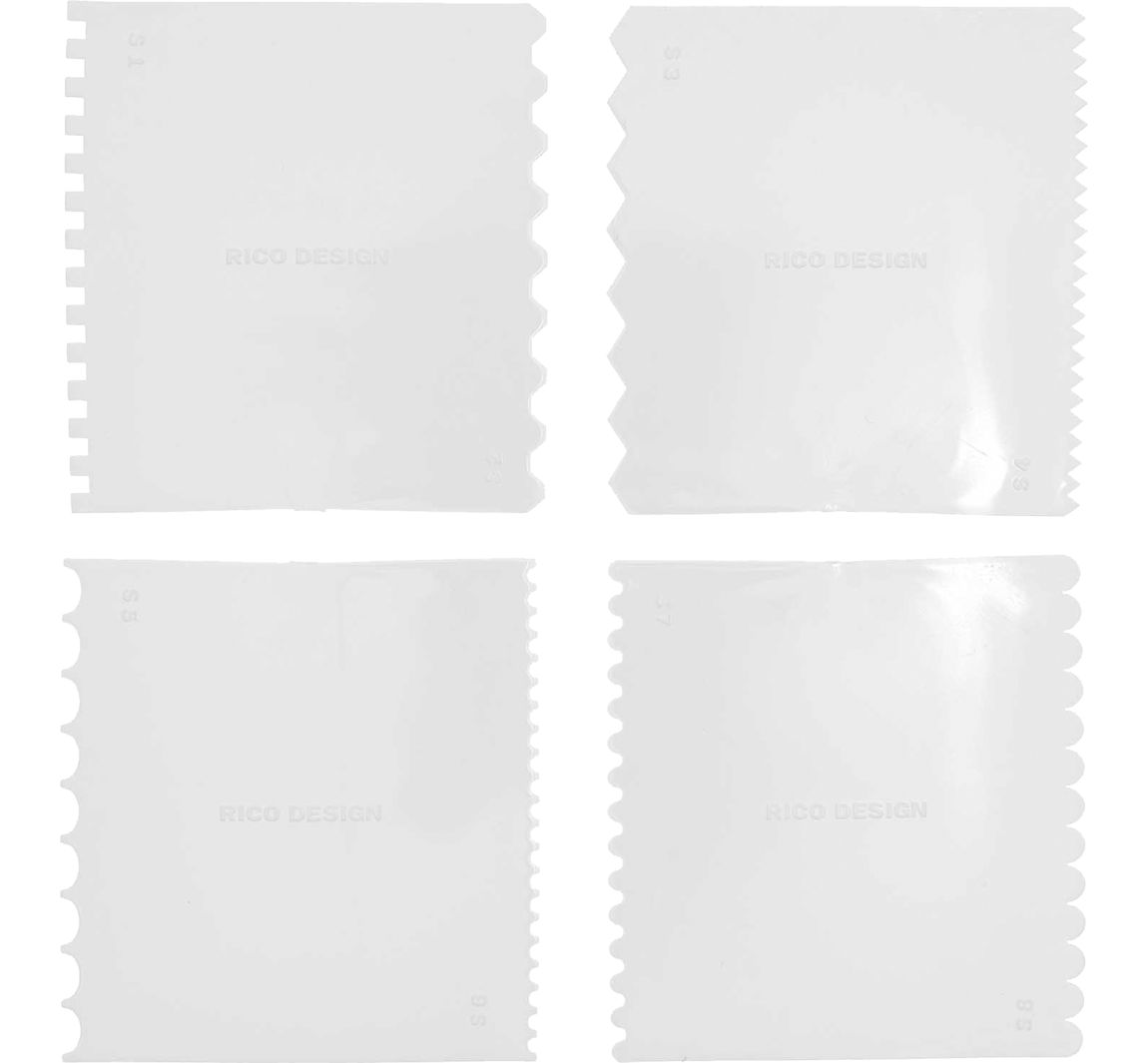 Effectspatel set, 4 stuks - Fijn