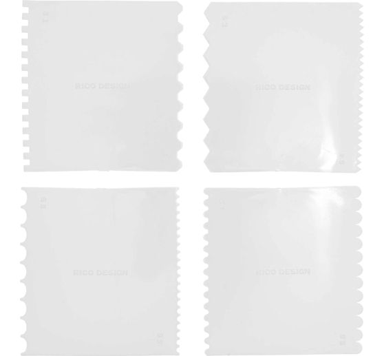 Effect spatula set, 4 pieces