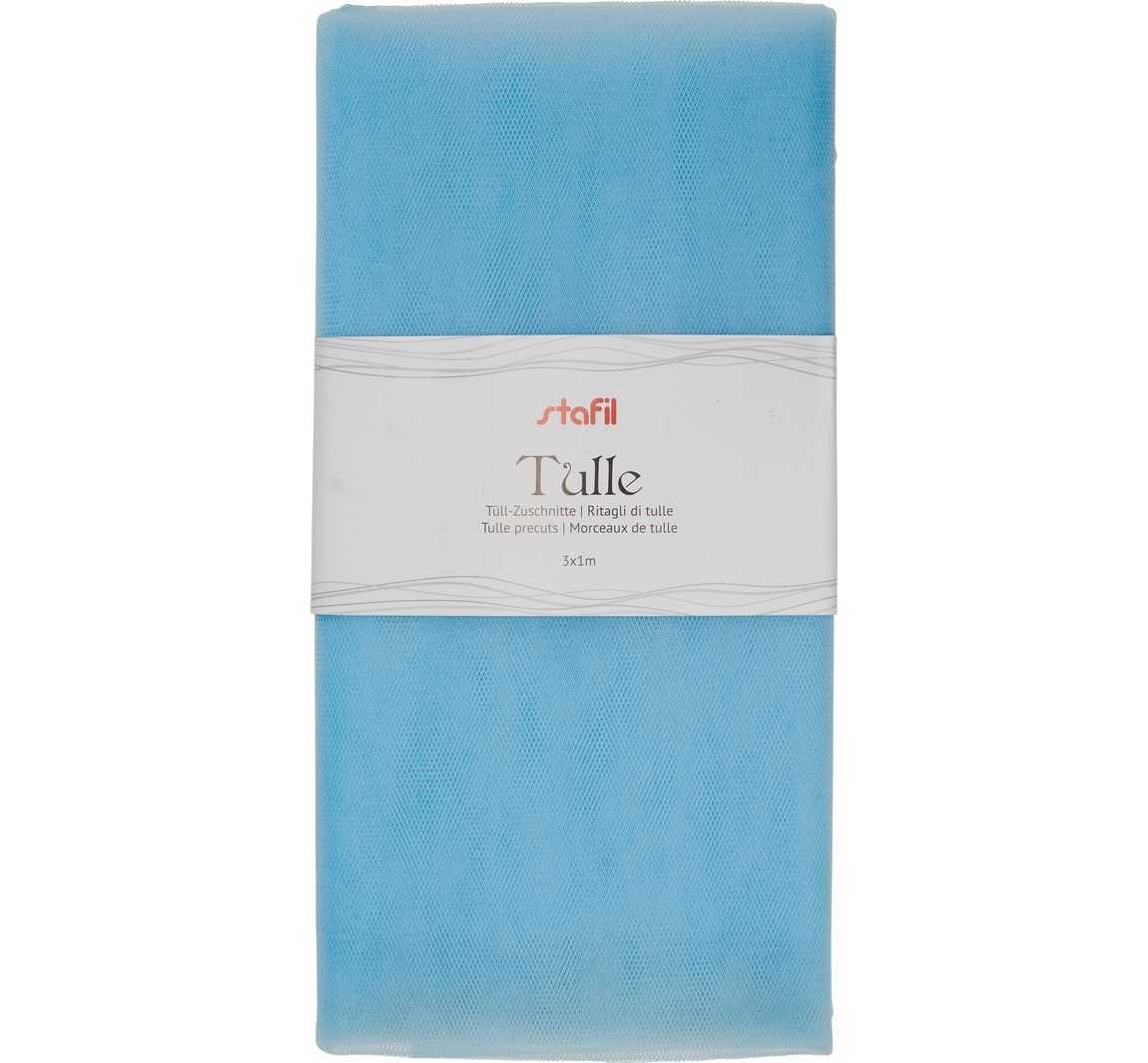 Tule lapje, 3 meter - Hemelsblauw