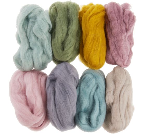 VBS Felting wool "Assorted", 8 colors