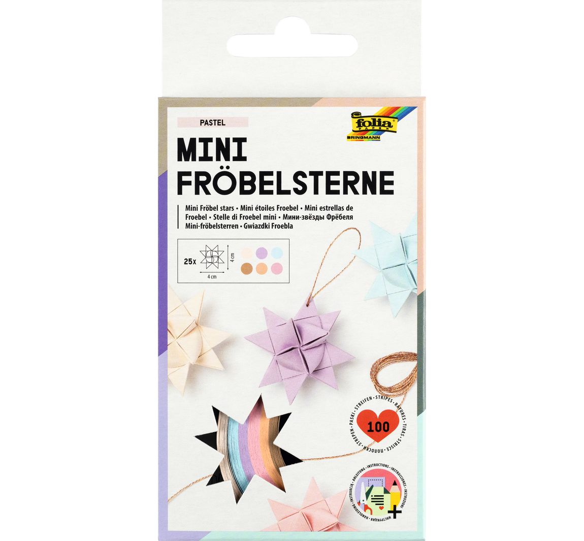 Mini moravische sterren - Pastell