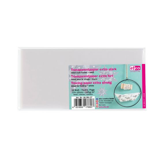 Vouw transparant papier "Extra sterk"