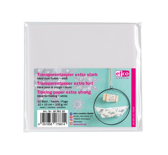 Vouw transparant papier "Extra sterk"