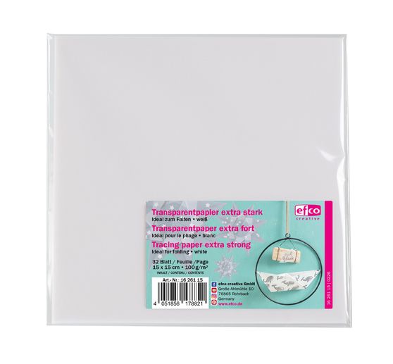 Vouw transparant papier "Extra sterk"