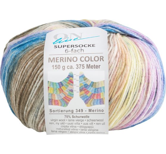 ONline Wol super sock merino color, assortiment 349