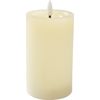 LED real wax candle "12.5 x 7.5 cm", with timer Cream