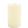 LED real wax candle "12.5 x 7.5 cm", with timer Cream