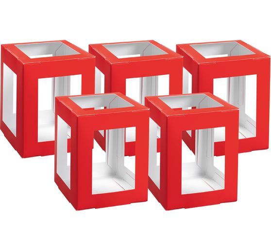 Lantaarn blanco "Vierkant", 5 stuks