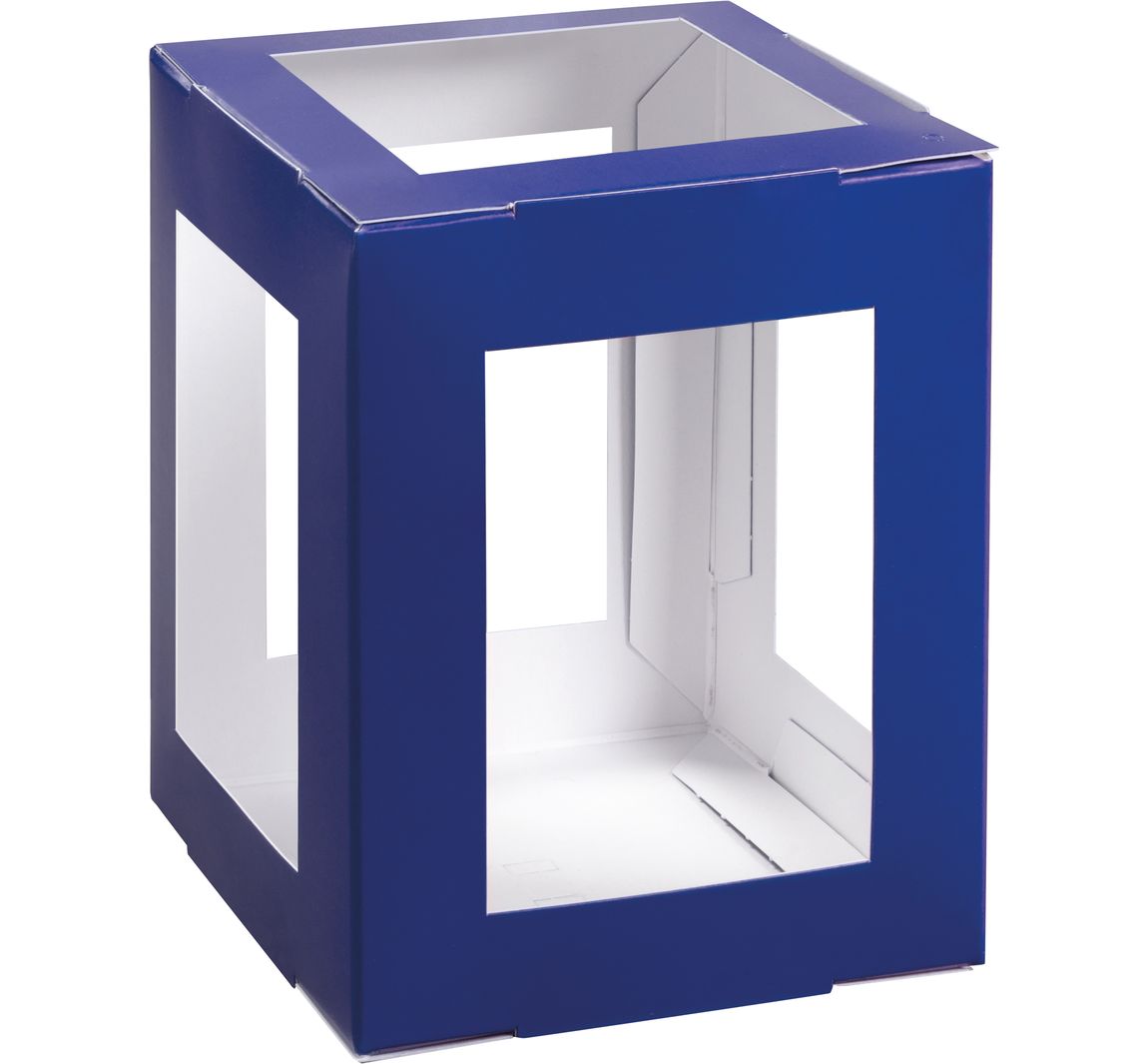 Lantaarn  blanco "Vierkant" - Blauw
