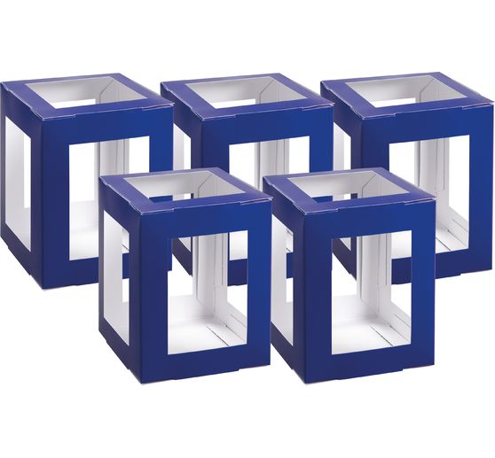 Lantaarn blanco "Vierkant", 5 stuks