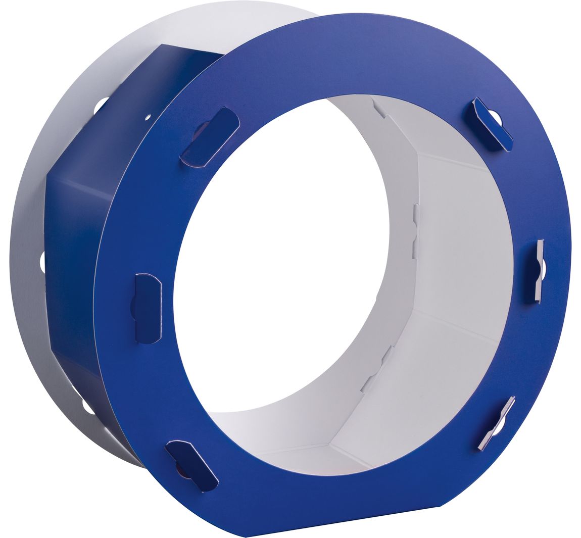 Lantaarn blanco "Rond" - Blauw