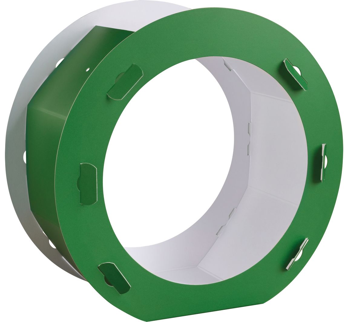 Lantaarn blanco "Rond" - Groen