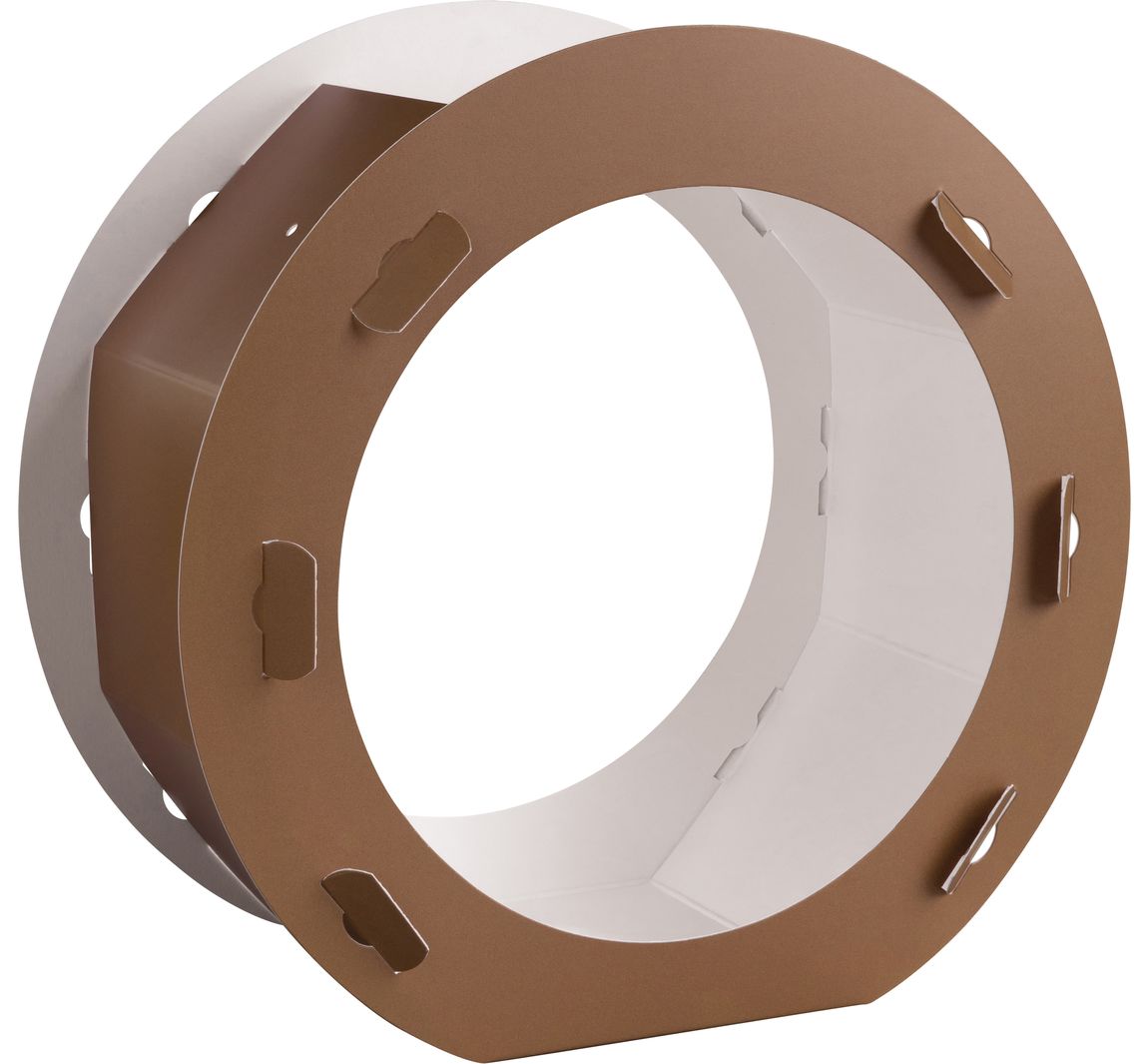 Lantaarn blanco "Rond" - Bruin