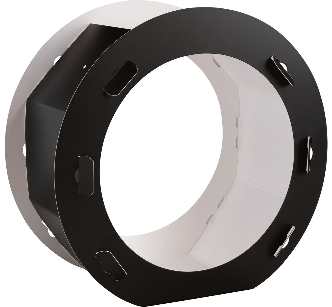 Lantaarn blanco "Rond" - Zwart