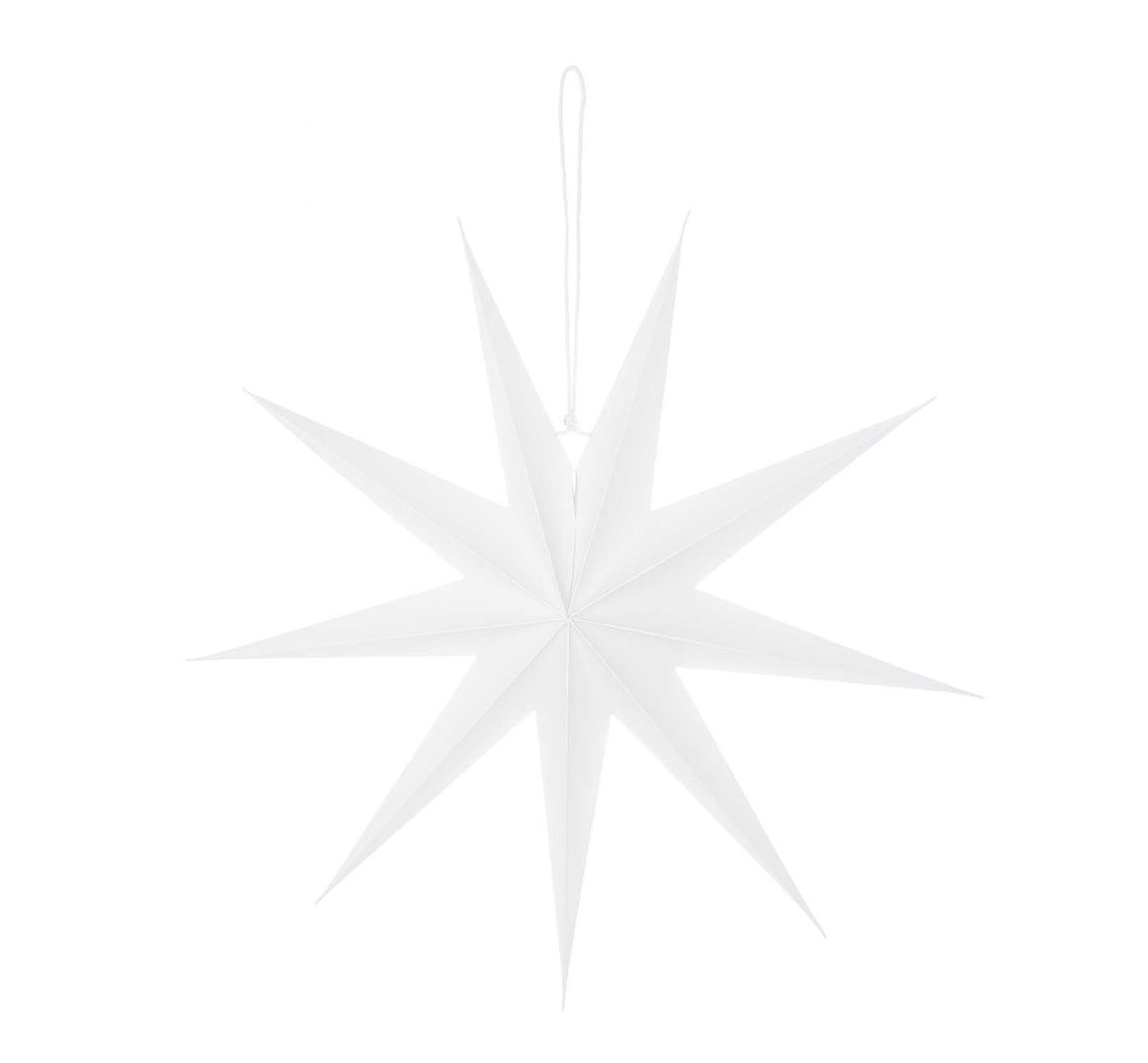 Papieren ster, 45 cm - Wit