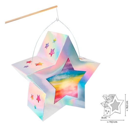 Lantaarns knutselset "Twinkle star iridescent"