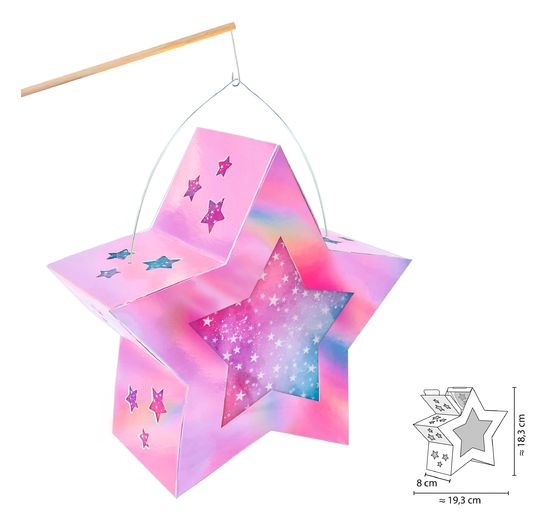 Lantaarns knutselset "Twinkle star iridescent"
