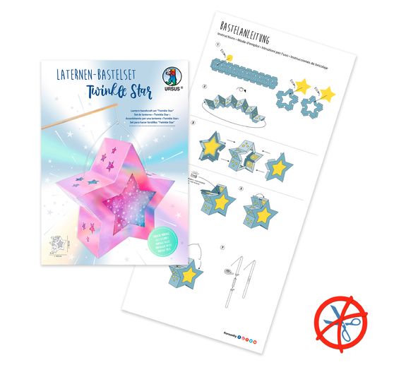 Lantaarns knutselset "Twinkle star iridescent"