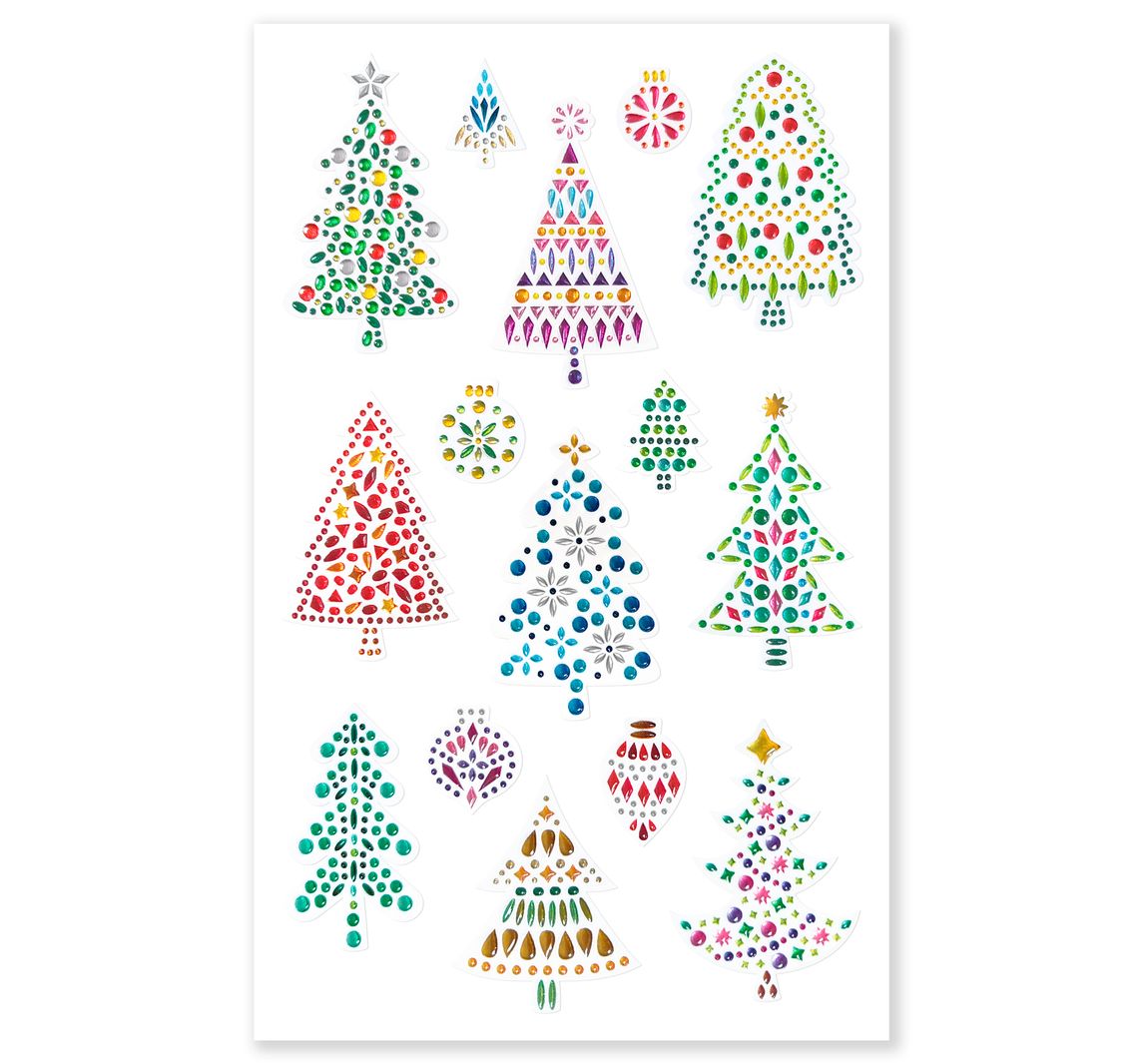 Crystal sticker - Dennenbomen
