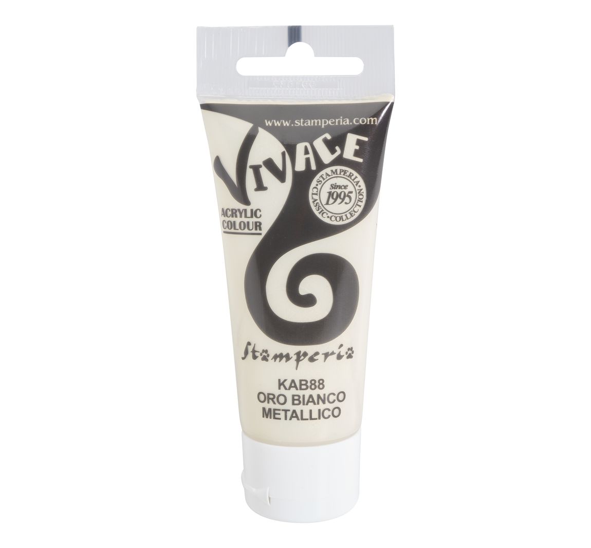 Stamperia Vivace Paint - Metallic White