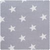 Fleece stof "Stars" Lichtgrijs