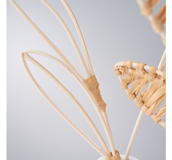 VBS Rattan cane natural, blue tape, Ø 3 mm