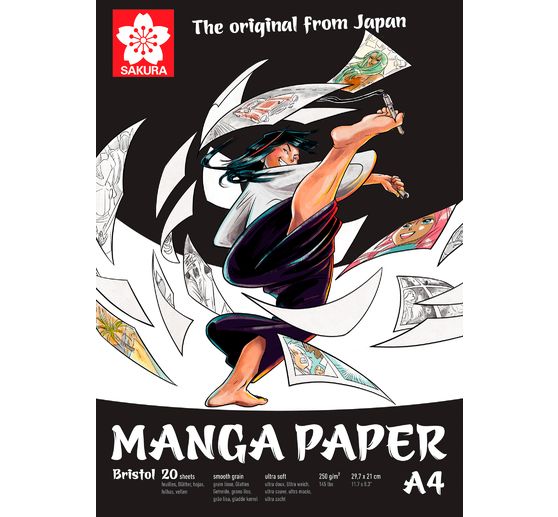 Sakura mangapapier, 20 vellen, 250 g/m²