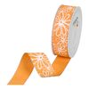 Bedrukt lint "Bloesems" Oranje