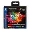 STAEDTLER Pigment brush pen, set van 12