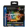 STAEDTLER Pigment brush pen, set van 12