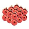 Kerstballen van kunststof, 18 stuks Rood-Glanzend