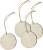 Houten decoratieve hanger "Rond" met lint, set van 4