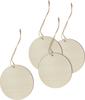 Houten decoratieve hanger "Rond" met lint, set van 4