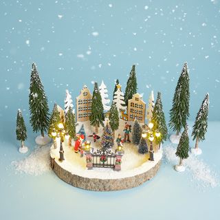 Miniatur-Szene Winterdorf 