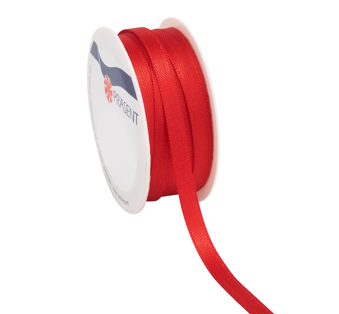 Satijnen lint, 6 mm - Rood