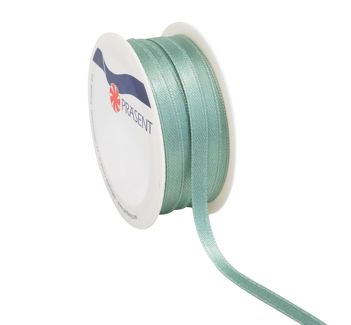 Satijnen lint, 6 mm - Salie