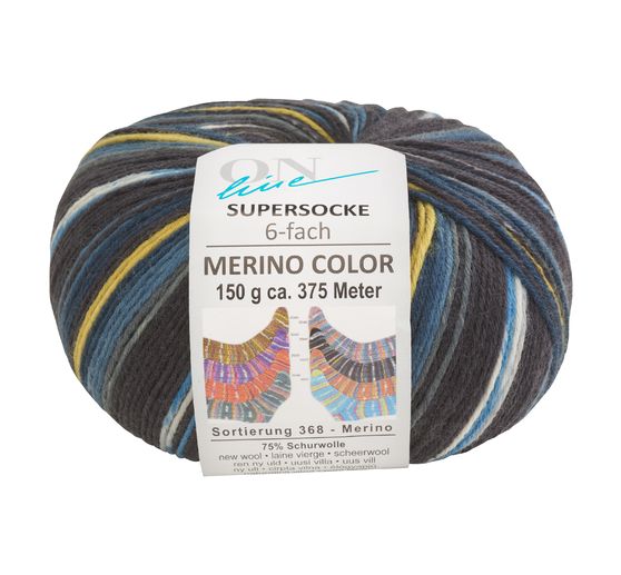 ONline Wol "Super Sok Merino Color, Assortiment 368"