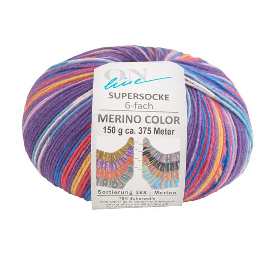 ONline Wol "Super Sok Merino Color, Assortiment 368"