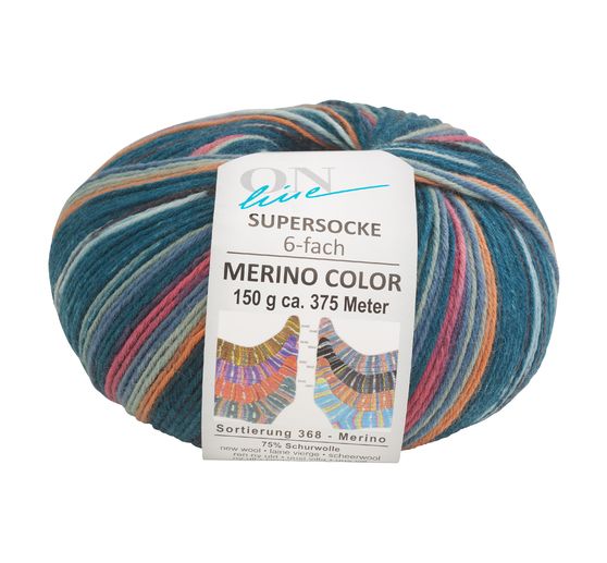 ONline Wol "Super Sok Merino Color, Assortiment 368"