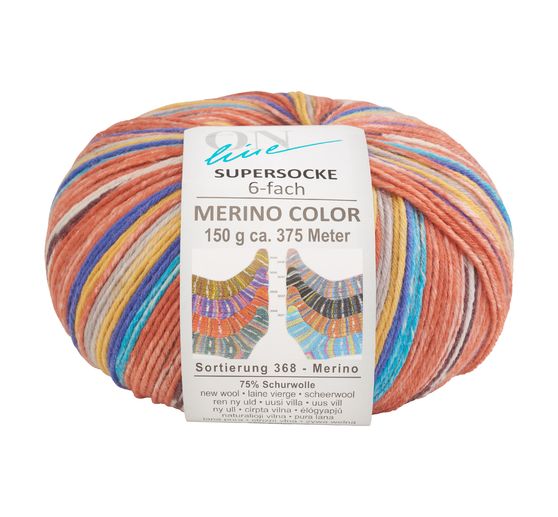 ONline Wol "Super Sok Merino Color, Assortiment 368"