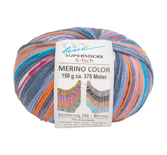 ONline Wol "Super Sok Merino Color, Assortiment 368"