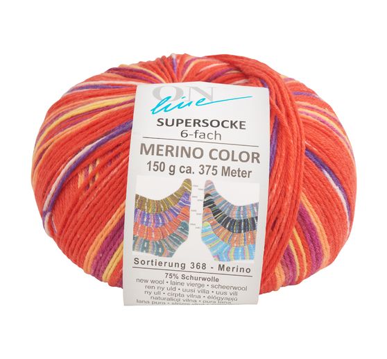 ONline Wol "Super Sok Merino Color, Assortiment 368"