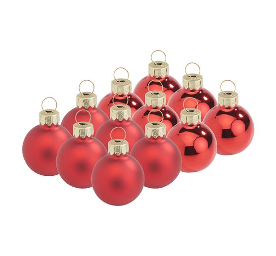 VBS Christmas balls "Mini" made of plastic, Ø 3 cm